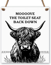 Acrylic Highland Cow Bathroom