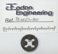 3/8" x 16TPI BSW (British Standard Whitworth) Button Die, HSS. By top brands.
