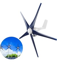 Windmill Generator 5 Blade Small Wind Turbines, 800W (24V) White