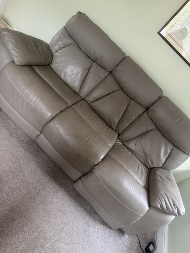 Leather recliner sofa - sofa, 3