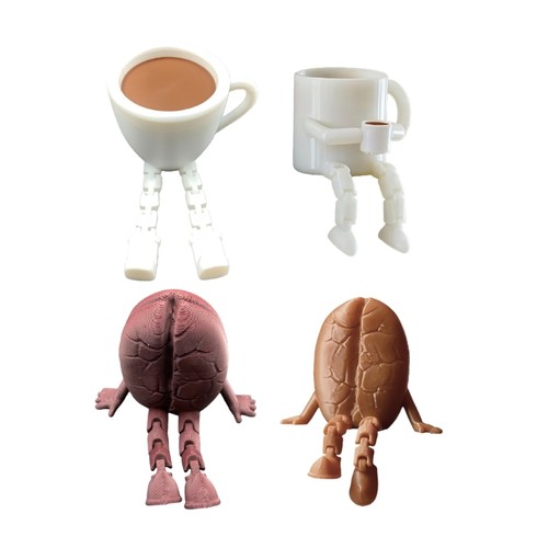 Printed coffee bean cup - 3d,