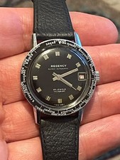 Lovely Gents Vintage Regency 25 Jewel super automatic world timer watch rare .
