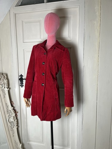Red corduroy peacoat from per - peacoat,
