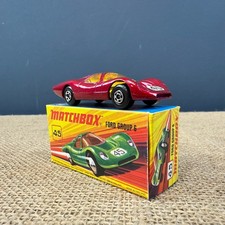 VINTAGE 1969 LESNEY MATCHBOX FORD GROUP 6 #45 RED TOY CAR - IN ORIGINAL BOX