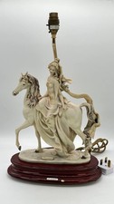 Giuseppe Armani Florence Lamp – Lady on Horse – Vintage Porcelain Sculpture