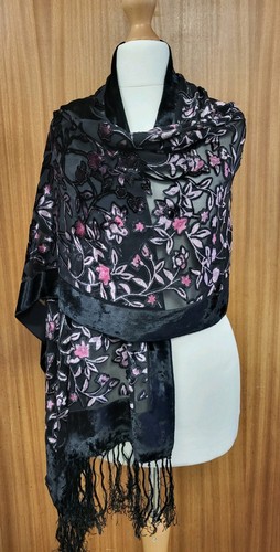 Ladies black pink - chiffon, &