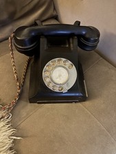 UNTESTED VINTAGE BAKELITE  TELEPHONE BLACK