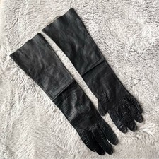 Vintage black leather opera - leather,