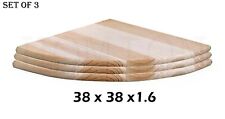 SET OF 3 WOODEN CORNER SHELVES
