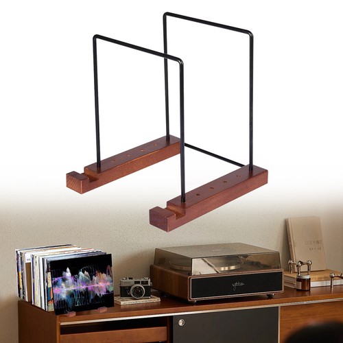 Wooden vinyl record holder - vinyl,