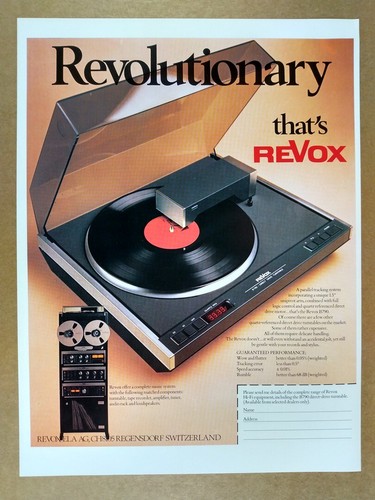 1978 revox b790 turntable - 1978,