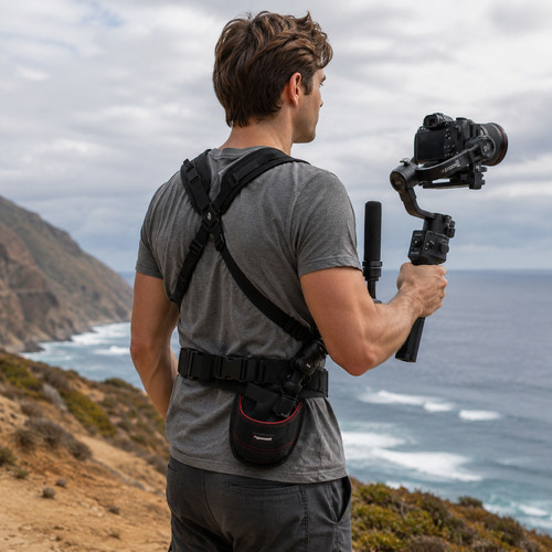 Black camera shoulder support - black,