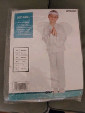 Boys Angel Costume Age 4 - 6 Nativity Top Trousers Wings Halo
