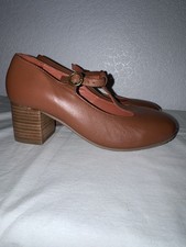 New  JOANIE Tan Leather  T Bar