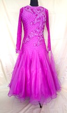 Ballroom Modern Competition quality Dance Dress UK size 14 in MAGENTA, used