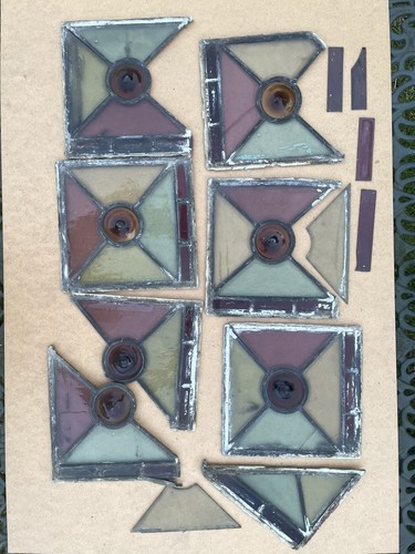 Victorian leaded stained glass - leaded,