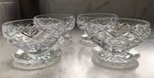 Vintage Set of 4 Sparkling Webb Corbett Glass Crystal Sundae/Dessert Dishes