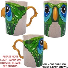 Disney Store Mary Poppins Parrot Shape Mug Cup Umbrella Topper Ceramic FLAWED