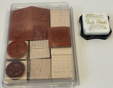 STAMPIN UP! Figures Of Speech Wood Stamp Set & Marvy Black Ink Pad B4