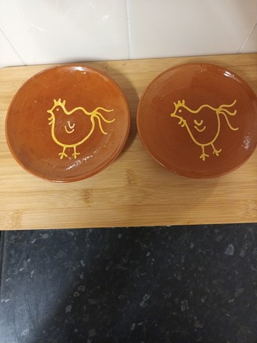 Handmade terracotta side plate - side,