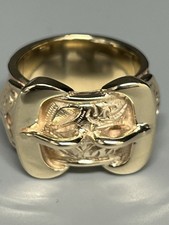 9CT GOLD GENTS LARGE BUCKLE