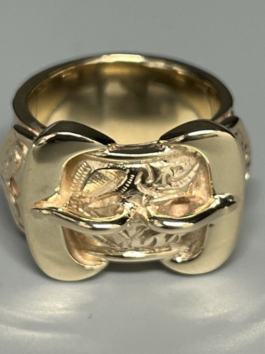 9ct gold gents large buckle - gold,
