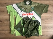 Ultra Rare Complete Celtic 1991/92 Away Kit Umbro Vintage Football Shirt