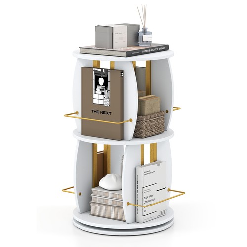 Tier rotating bookshelf - rotating,