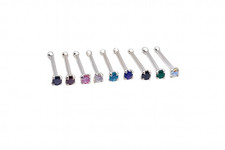 Tiny 1 mm crystal sterling