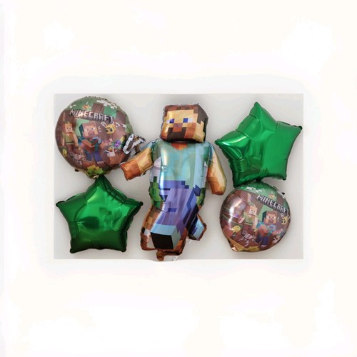 Minecraft 5pcs foil balloons - 5pcs,