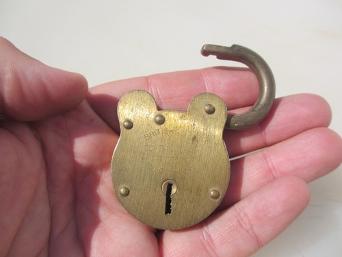 Antique brass padlock vintage - antique,