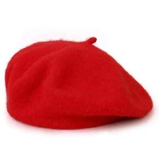 Plain beret hat wool autumn - beret,