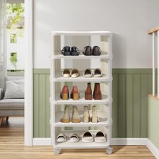 4-7 Tier Shoe Rack on Wheels