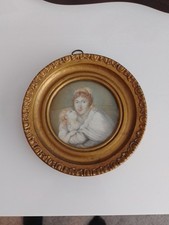 Miniature Portrait Woman And Child