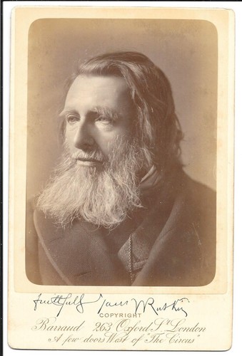 Cabinet john ruskin - john, ruskin--signed