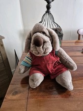 Ganzbros 1981 Vintage wrinkles Dog Puppet In Dungarees