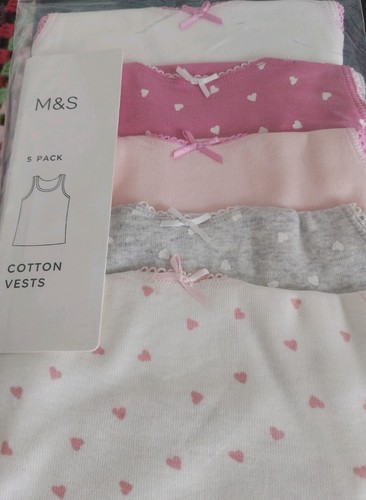 Girls pack cotton vest - pack,