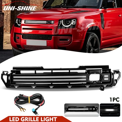 Led light black front grille - black,