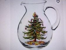 Brand New Spode Christmas Tree glass pitcher jug