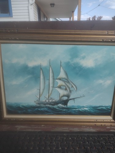 Oil canvas signed hydan - oil,