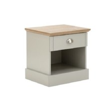 Grey bedside cabinet drawers