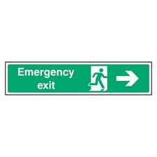 Emergency exit right sign - emergency, or