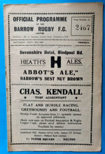 BARROW v WIGAN 49-50 LEAGUE MATCH 8 PAGE PROGRAMME