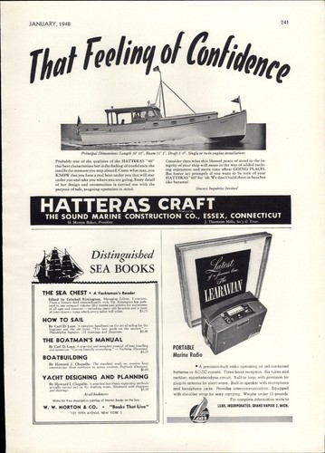 1948 paper hatteras craft - hatteras,