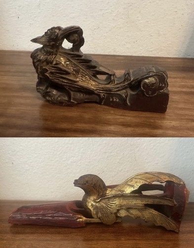 Pair antique chinese wood - pair,