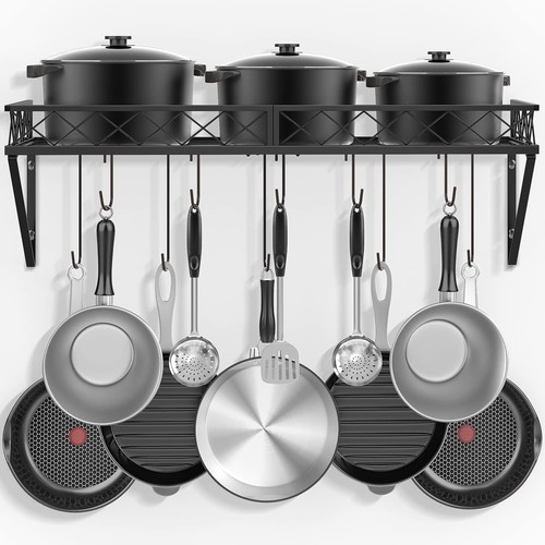 Wall mount pot pan racks - pot, racks,
