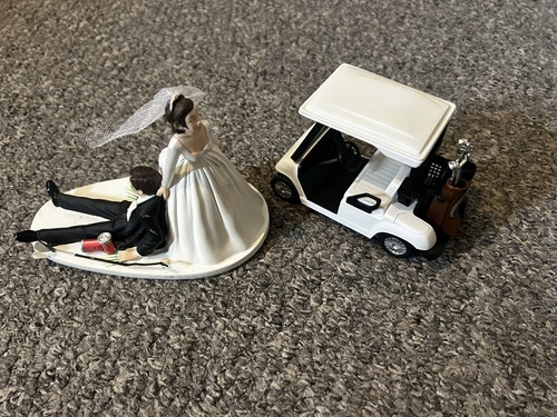 Funny golfing bride - golfing,