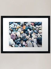 Abstract Pebbles Framed Art