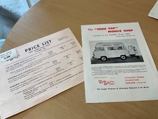 1958 THAMES 15 CWT VAN MOBILE SHOP COACHBUILT CONVERSION   SALES BROCHURE