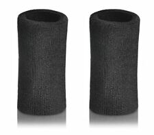 2 Pairs Sweatbands 5 Inch Elastic Athletic Absorbent Wristbands for Football